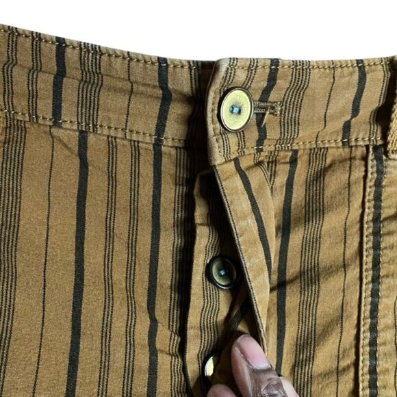 Anthropologie x Hei Hei Women's Brown Wanderer Striped Cargo Pants - Picture 5 of 12
